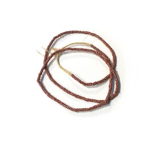 chevron trade beads - umber and white coiled