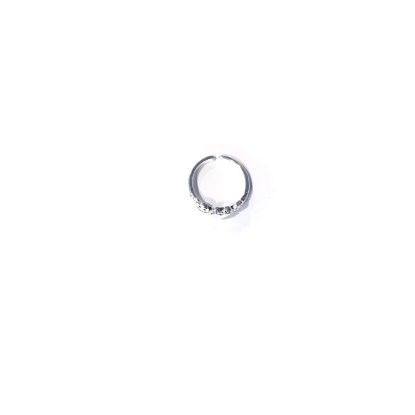 ring stainless steel happy face and heart top view