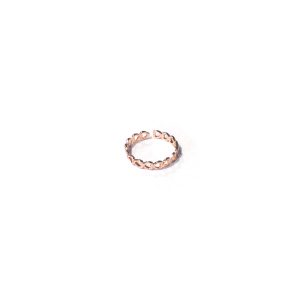 ring stainless steel hearts rose gold colour