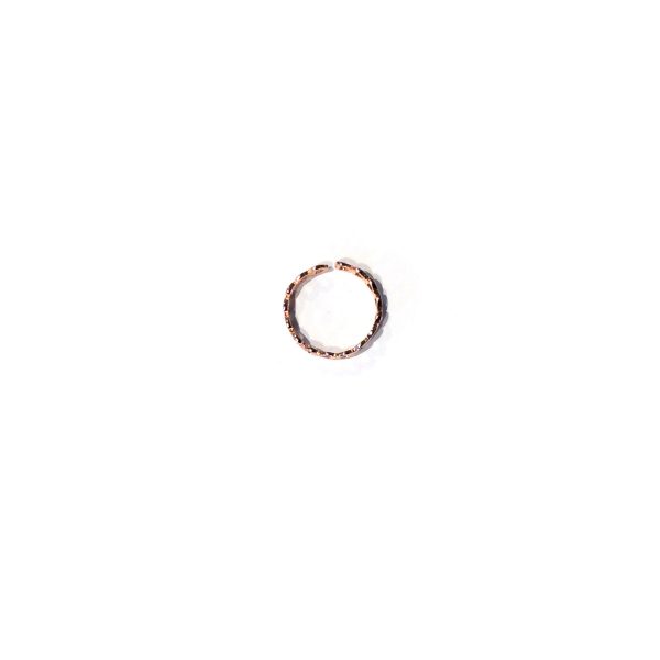 ring stainless steel hearts rose gold colour top view
