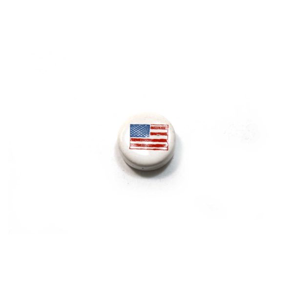ceramic disc - USA flag bead