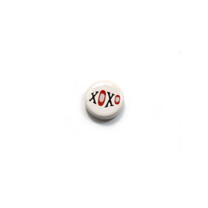 ceramic disc - xoxo bead