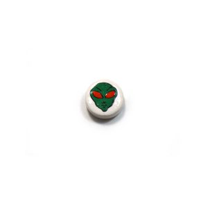 ceramic disc - alien bead
