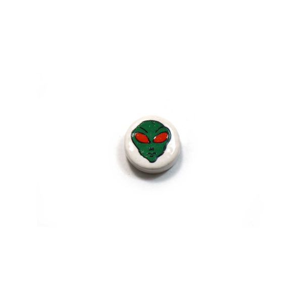ceramic disc - alien bead