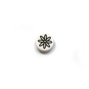 ceramic disc - daisy bead