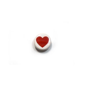ceramic disc - heart bead