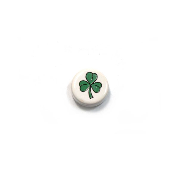 ceramic disc - shamrock bead