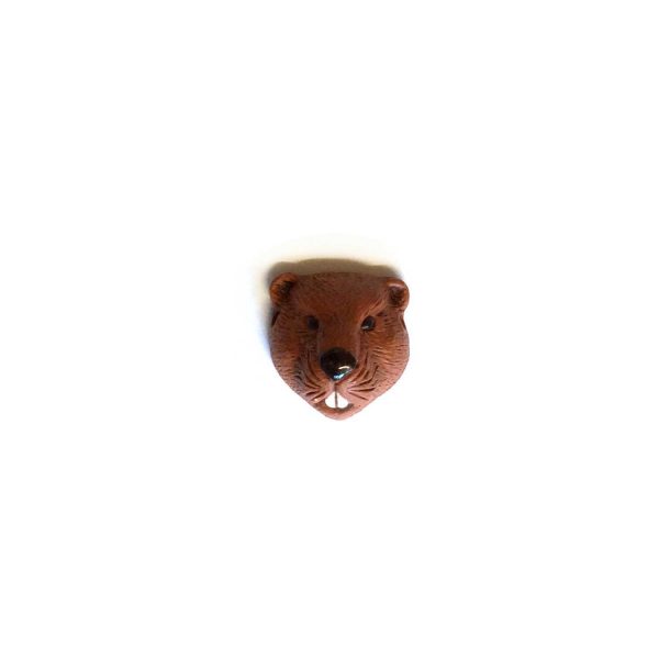 ceramic animal - beaver head