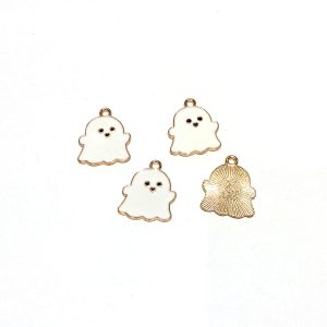 ghost charms - enamel base metal