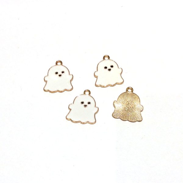 ghost charms - enamel base metal