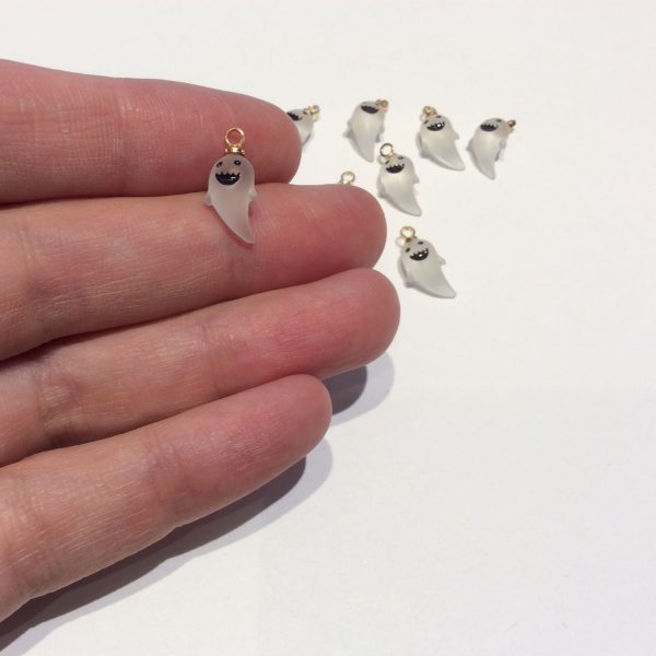 ghost charms - showing scale