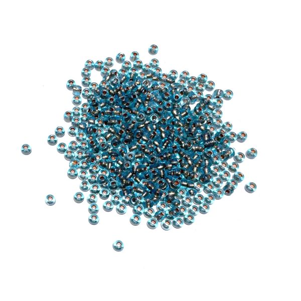 seed beads - copper lined aqua
