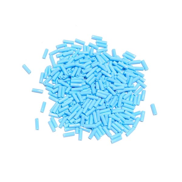 seed beads - light blue opaque bugle