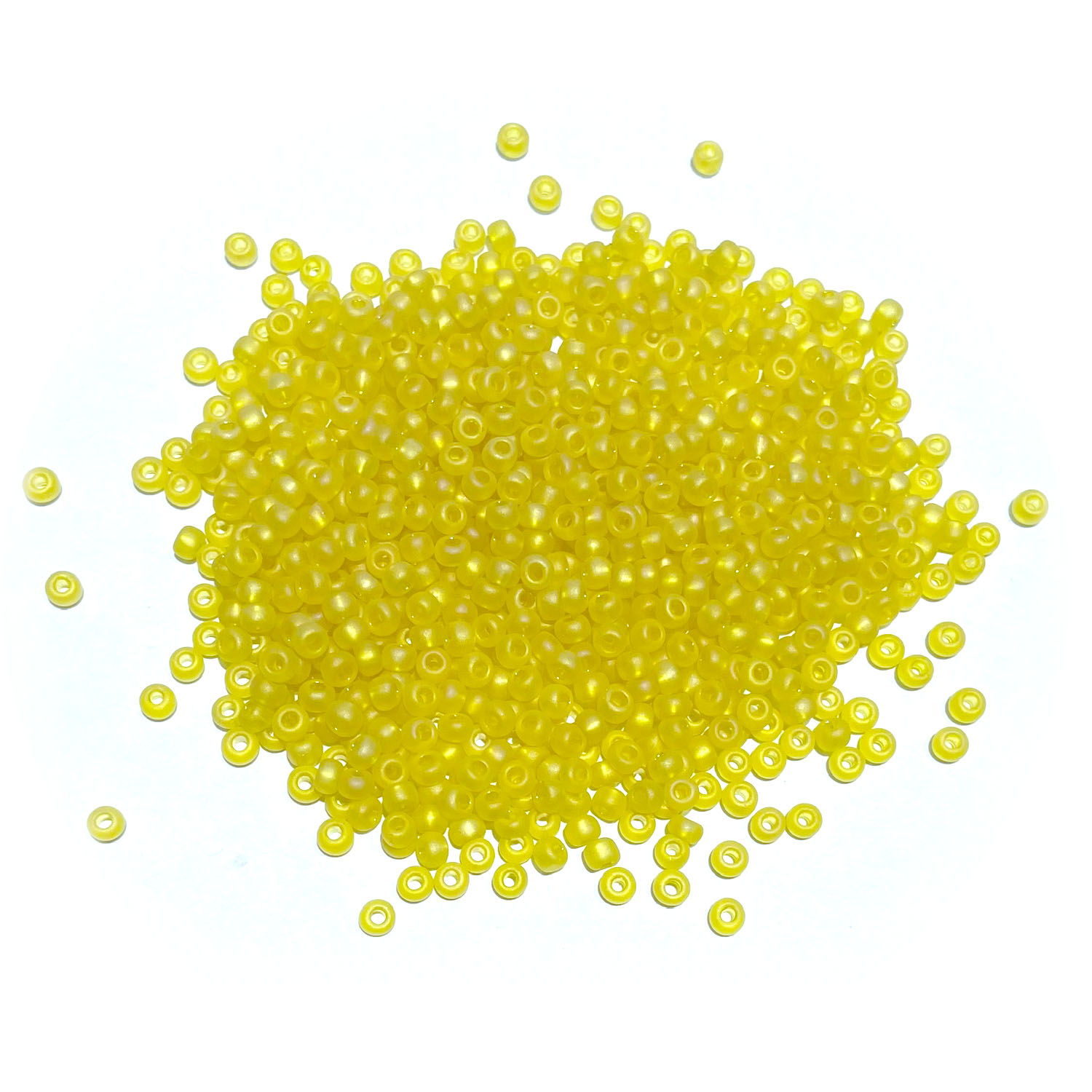 Thebeadchest Yellow Matte Glass Seed Beads 2mm 24 inch Strand, Adult Unisex, Size: One Size