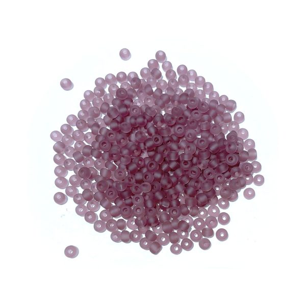 seed beads - matte transparent amethyst