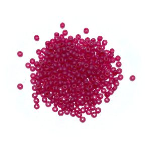 seed beads - matte transparent light red (size 6)
