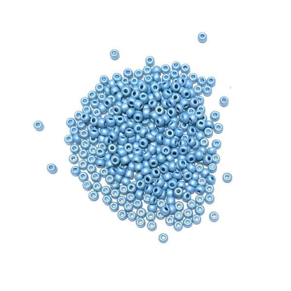 seed beads - metallic matte terra dark blue