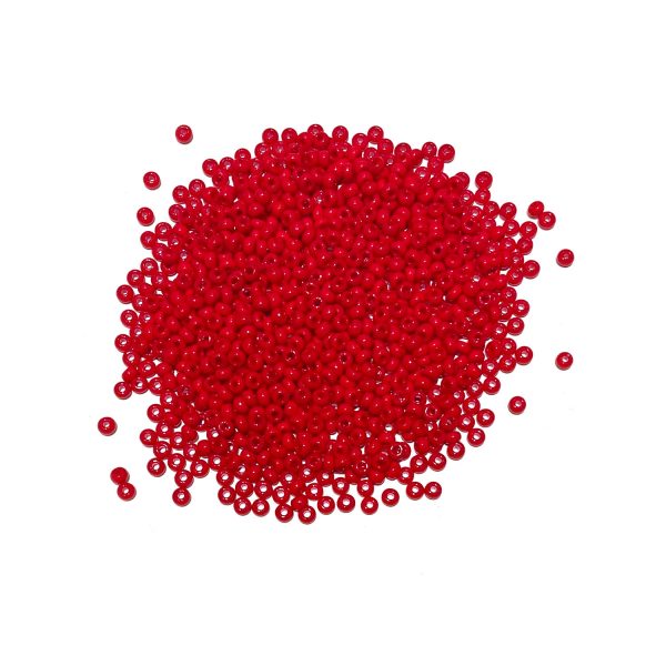 seed beads - opaque red