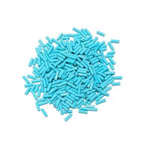 seed beads - opaque turquoise bugle