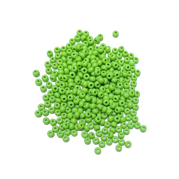 seed beads - pale green opaque