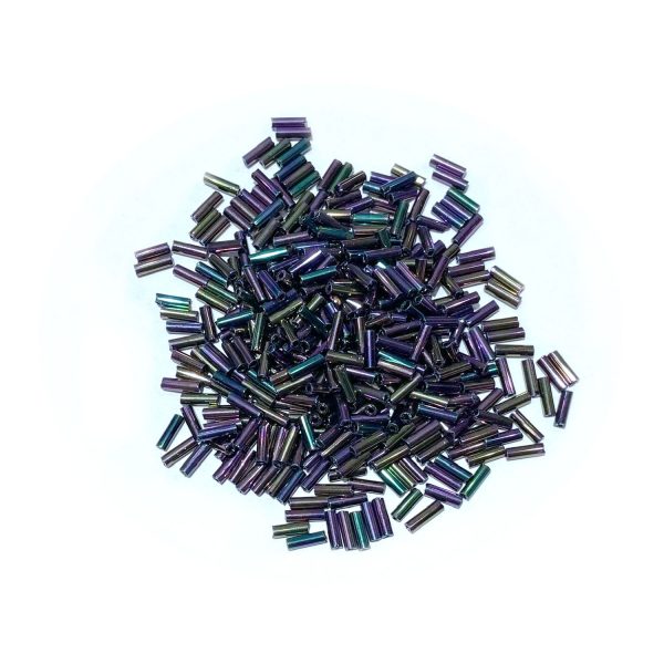 seed beads - purple iris bugle