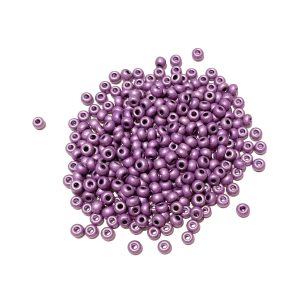 seed beads - purple matte metallic