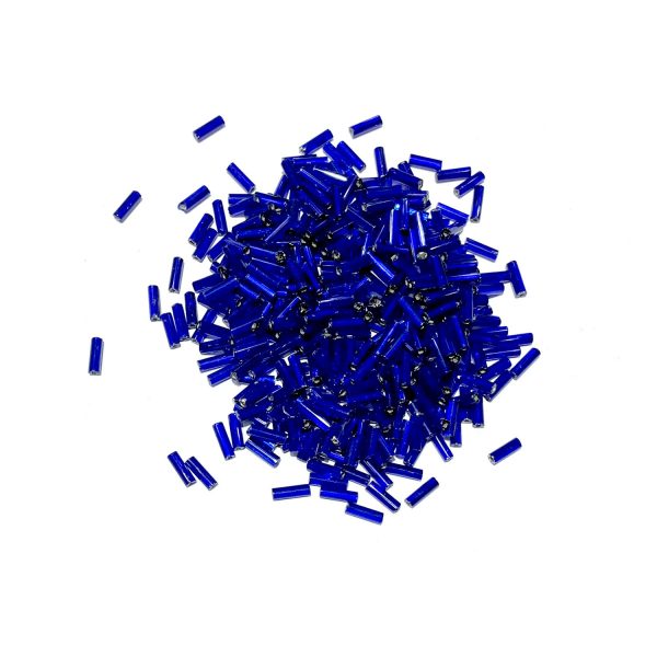 seed beads - silverlined cobalt bugle