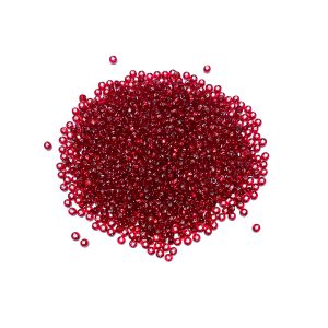 seed beads - silverlined light red (size 8)