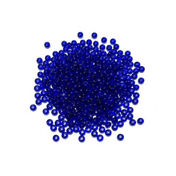 seed beads - transparent cobalt