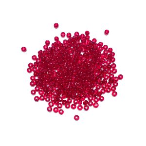 seed beads - transparent light red