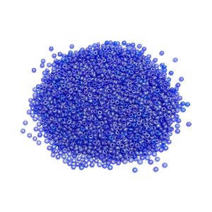 seed beads - transparent matte AB capri blue