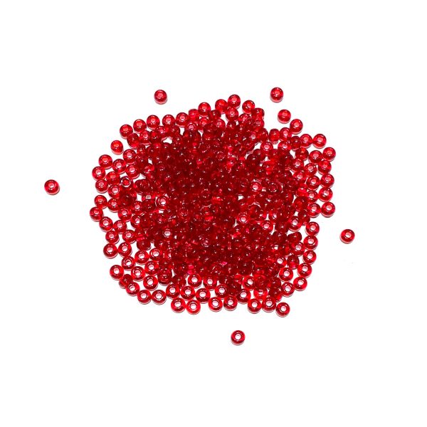 seed beads - transparent red