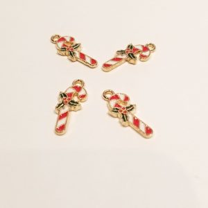 Candy Cane base metal charm