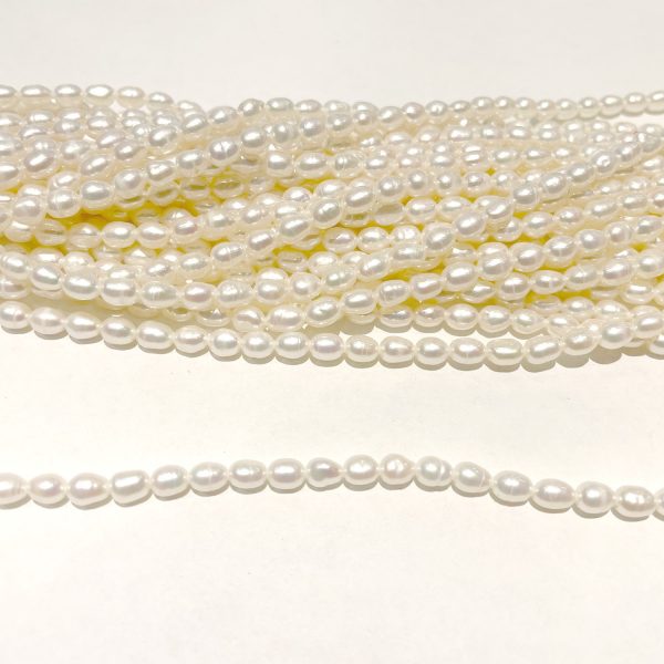 4.5 x 6 mm rice pearl strand