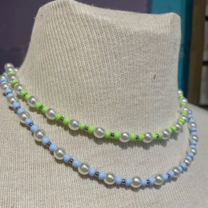 glass pearl necklace kit finished
