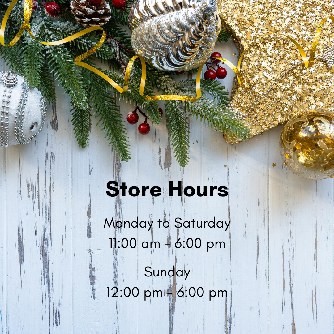 Country Beads Store Hours: Tuesday to Saturday 11am to 5pm, Sunday 12pm to 5pm, Monday Closed.